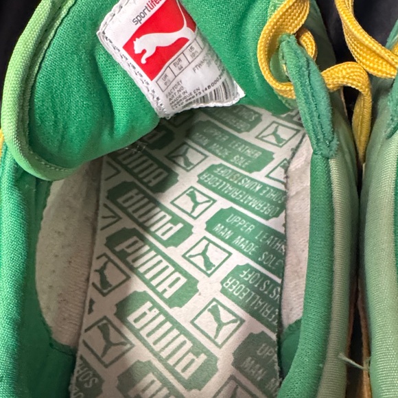 Puma Green and Yellow Athletic Shoes - Picture 4 of 9